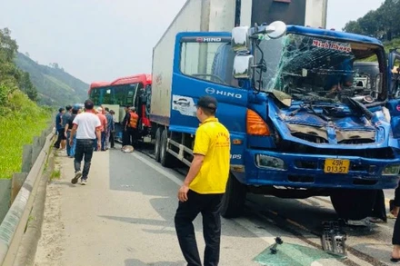 Hiện trường vụ tai nạn.