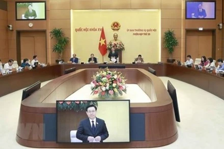 Hình ảnh Khai mạc Phiên họp thứ 23 của Ủy ban Thường vụ Quốc hội. (Ảnh: TTXVN)