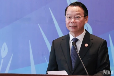 Bộ trưởng Nông nghiệp và Môi trường Đỗ Đức Duy phát biểu tại phiên thảo luận cấp cao “Bắt nhịp Cách mạng Xanh 4.0: Hành trình chuyển đổi hệ thống lương thực-thực phẩm cho kỷ nguyên bền vững”.