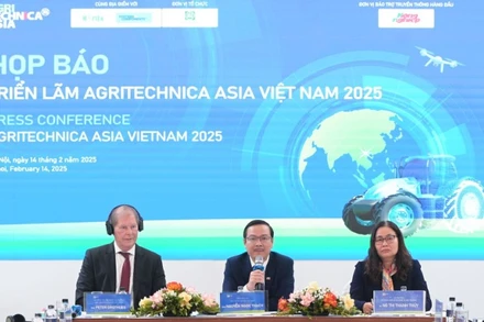 Họp báo công bố Triển lãm Agritechnica Asia Việt Nam 2025, với chủ đề “Thúc đẩy sáng kiến xanh ở Đông Nam Á”, chiều 14/2, tại Hà Nội. 