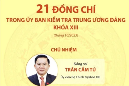 21 đồng chí trong Ủy ban Kiểm tra Trung ương Đảng khóa XIII