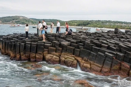 Ghềnh Đá Đĩa - một trong những địa danh thu hút nhiều du khách khi đến với Phú Yên. (Ảnh: ĐÌNH TĂNG)