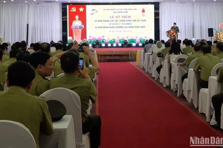 Lễ kỷ niệm 50 năm thành lập lực lượng kiểm lâm (21/5/1973-21/5/2023) và đón nhận Huân chương Lao động hạng Nhất tổ chức ngày 20/5 tại Hà Nội.