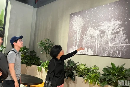 Tác phẩm nhiếp ảnh trưng bày tại triển lãm Mầm sống trong đêm.