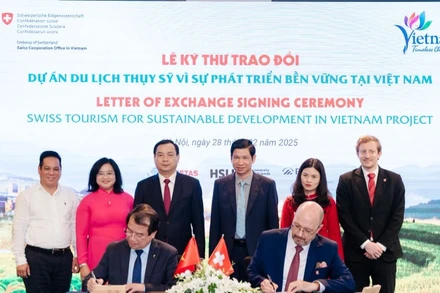 Lễ ký kết Thư trao đổi, khẳng định cam kết cung cấp và tiếp nhận vốn hỗ trợ phát triển chính thức (ODA) không hoàn lại, đánh dấu khởi đầu chính thức của dự án. 