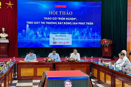 Quang cảnh Hội thảo tháo gỡ "điểm nghẽn", thúc đẩy thị trường bất động sản phát triển.