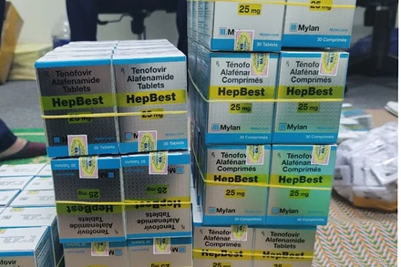 Sản phẩm thuốc chữa bệnh bị làm giả được lực lượng quản lý thị trường thu giữ.