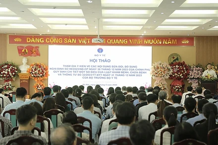 Ảnh hội thảo lấy ý kiến về các nội dung sửa đổi, bổ sung triển khai Luật Khám bệnh, chữa bệnh 