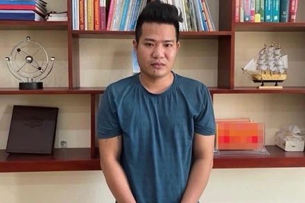 Đối tượng Bửu tại cơ quan Công an.