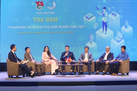 Tọa đàm “Thanh niên với hệ sinh thái khởi nghiệp sáng tạo”.