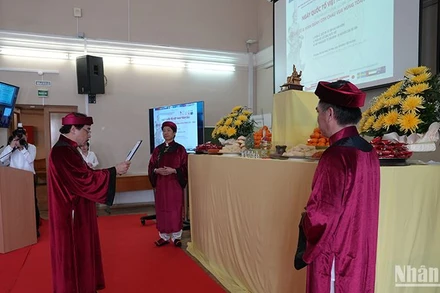 Lễ Giỗ Tổ Hùng Vương tại Saint Petersburg. (Ảnh: XUÂN HƯNG)