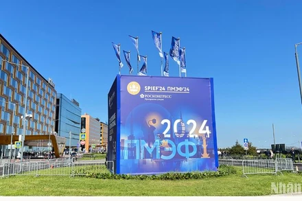 Diễn đàn Kinh tế Quốc tế Saint Petersburg năm 2024 diễn ra từ ngày 5 đến 8/6. (Ảnh: XUÂN HƯNG)