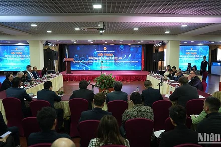 Hội thảo “Triển vọng hợp tác kinh tế số Việt Nam-Liên bang Nga”. (Ảnh: XUÂN HƯNG)