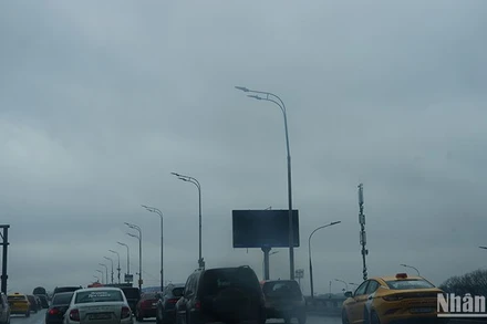 Hiện tượng thời tiết cực đoan tại Moskva. (Ảnh: XUÂN HƯNG)