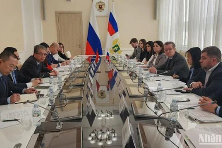 Toàn cảnh cuộc gặp. (Ảnh: HUY ANH)