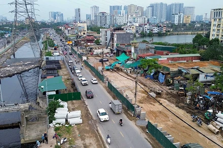 Dự án tuyến đường Tam Trinh (quận Hoàng Mai, Hà Nội) dự kiến hoàn thành vào tháng 6/2026.