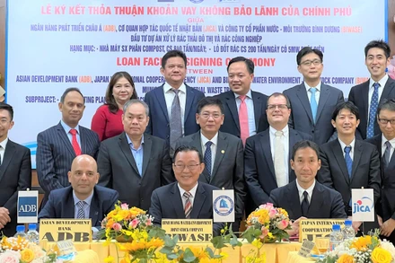 Lễ ký hợp đồng tín dụng trị giá 7 triệu USD giữa JICA và BIWASE.