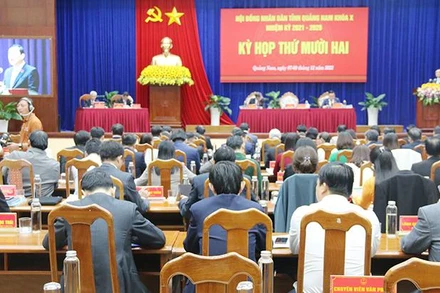 Quang cảnh kỳ họp thứ 12 Hội đồng nhân dân tỉnh Quảng Nam.