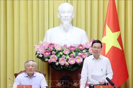 Chủ tịch nước Võ Văn Thưởng phát biểu. (Ảnh: Thống Nhất/TTXVN)