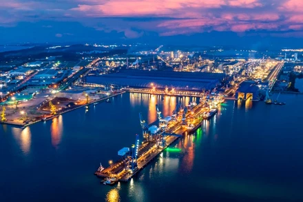 Cảng chuyên dùng Hoà Phát Dung Quất (Ảnh: NGUYỄN NGHI)