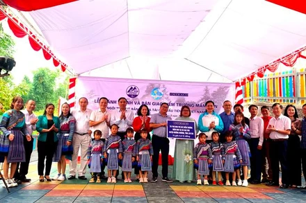 Khánh thành Trường mầm non Ngải Phóng Chồ, xã Cao Sơn, huyện vùng cao Mường Khương (Lào Cai).