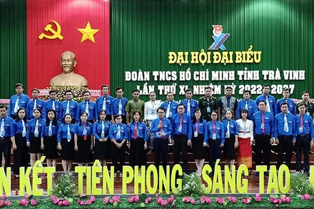 Ban chấp hành Tỉnh đoàn Trà Vinh khoá mới ra mắt tại đại hội.