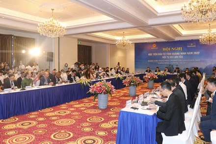 Quang cảnh hội nghị xúc tiến đầu tư “Quảng Ninh - Hội tụ và lan tỏa”.