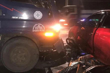 Hiện trường vụ tai nạn.