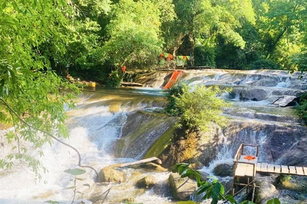 Một đoạn suối Chà Cùng, xã Trường Sơn, huyện Quảng Ninh. (Ảnh: CTV)