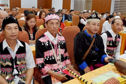 Sau đợt tập huấn, các học viên sẽ là những tuyên truyền viên tích cực bảo tồn phát huy bản sắc văn hóa dân tộc. (Ảnh: CÔNG KHANG)