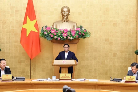 [Ảnh] Thủ tướng Phạm Minh Chính chủ trì Phiên họp Chính phủ chuyên đề xây dựng pháp luật tháng 12