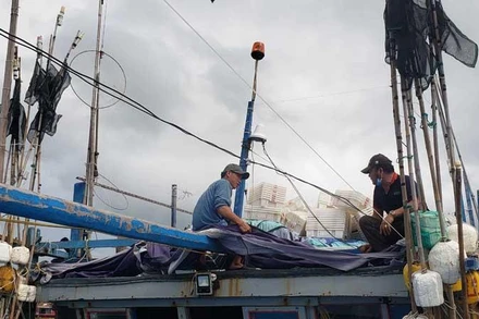 Thiết bị VMS đã được lắp đặt trên tàu cá.