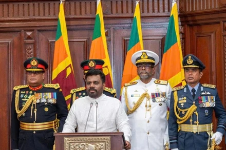 Tổng thống Sri Lanka Anura Kumara Dissanayake. (Ảnh: Xinhua)