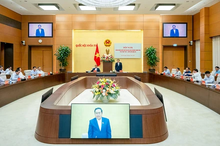 Quang cảnh hội nghị tại Nhà Quốc hội. (Ảnh: Duy Linh)