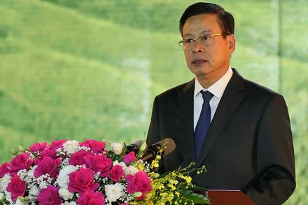 Chủ tịch Ủy ban nhân dân tỉnh Hà Giang Nguyễn Văn Sơn phát biểu khai mạc chương trình.