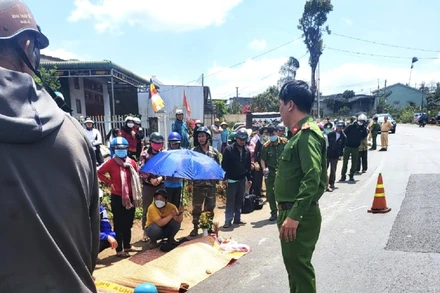 Hiện trường vụ tai nạn.