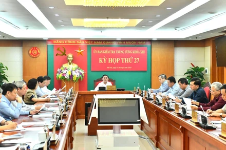 Quang cảnh Kỳ họp thứ 27 của Ủy ban Kiểm tra Trung ương. (Ảnh: Đăng Khoa)