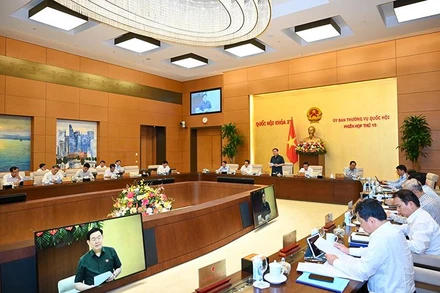 Toàn cảnh phiên họp thứ 15 của Ủy ban Thường vụ Quốc hội. (Ảnh: DUY LINH)