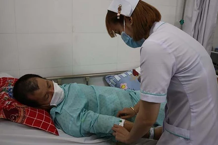 Sức khỏe ông K. đang phục hồi dần. (Ảnh: Bệnh viện cung cấp)