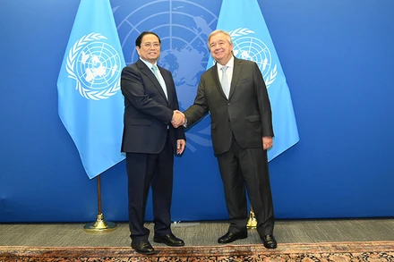 Thủ tướng Phạm Minh Chính và Tổng Thư ký Liên hợp quốc Antonio Guterres.