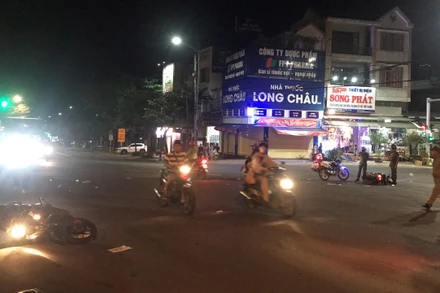 Hiện trường vụ tai nạn.