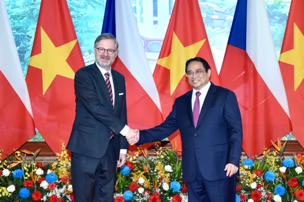 [Ảnh] Thủ tướng Phạm Minh Chính hội đàm với Thủ tướng Cộng hòa Séc Petr Fiala