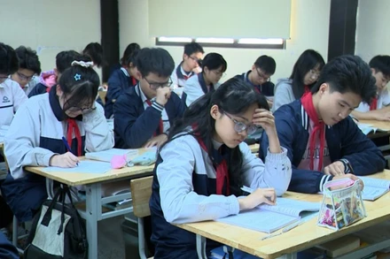 Học sinh lớp 9 khẩn trương ôn luyện chuẩn bị cho kỳ thi chuyển cấp.