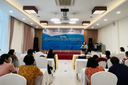 Quang cảnh buổi tập huấn.