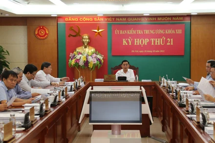 Kỳ họp thứ 21 của Ủy ban Kiểm tra Trung ương. (Ảnh: ubkttw.vn)