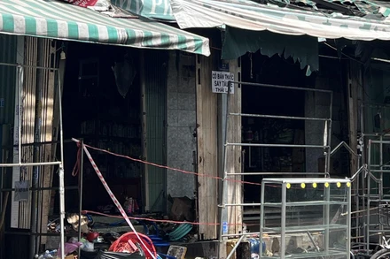 Hiện trường vụ cháy.