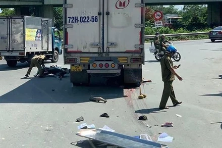 Hiện trường vụ tai nạn.