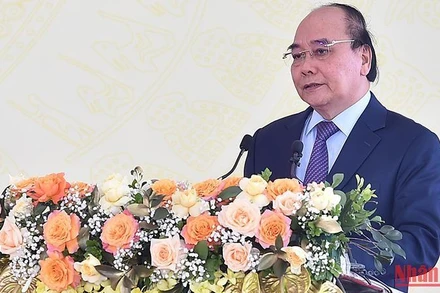 Chủ tịch nước Nguyễn Xuân Phúc phát biểu tại buổi lễ.