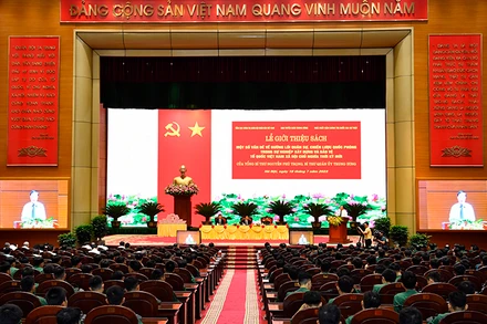 Quang cảnh buổi lễ ra mắt sách của Tổng Bí thư.