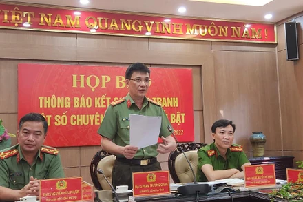 Giám đốc Công an tỉnh Phú Thọ Phạm Trường Giang thông tin kết quả điều tra làm rõ các chuyên án, vụ án do Công an tỉnh điều tra, làm rõ trong thời gian vừa qua.
